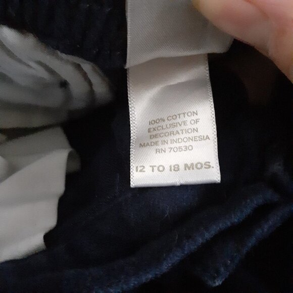 Janie and Jack Infant Boy's 12-18 months Navy Blue Felt Flat Front Pants - Picture 4 of 8